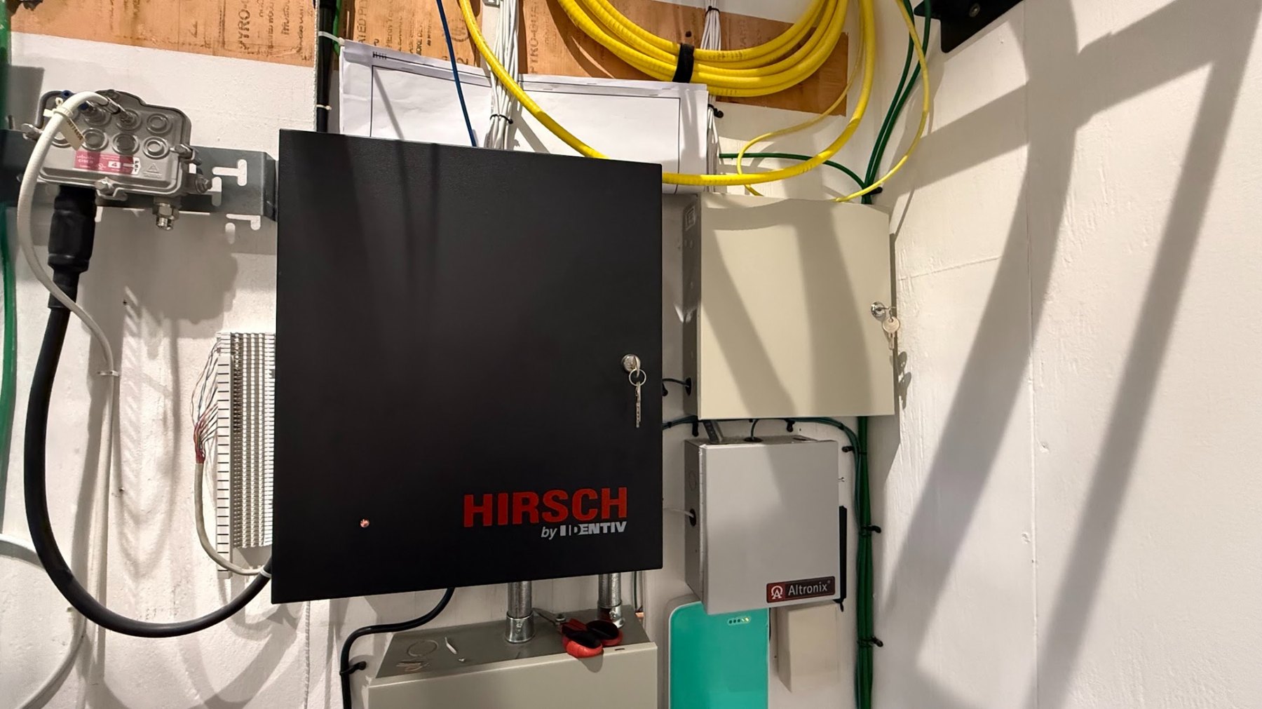 Access control cabinet and low voltage wiring